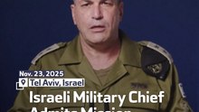 Israeli Military Chief Admits Mission Failure On Oct 7