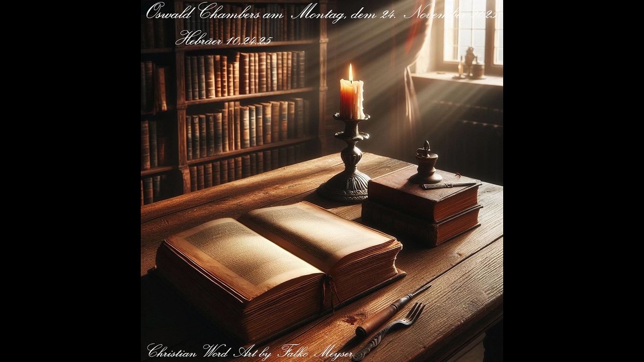 Oswald Chambers am Montag, dem 24. November 2025, zu Hebräer 10,24.25