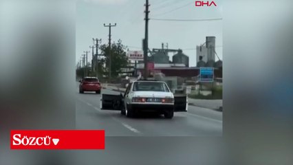 Kapılar açık, müzik son ses! Metrelerce yol çekti