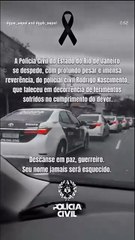 Vídeo: Despedida de agente morto em confronto é marcado por homenagem com comboio de viaturas