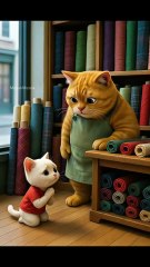 The Kitten Created A Beautiful Dress That Helped The  Mother Cat Win The  Fashion Contest