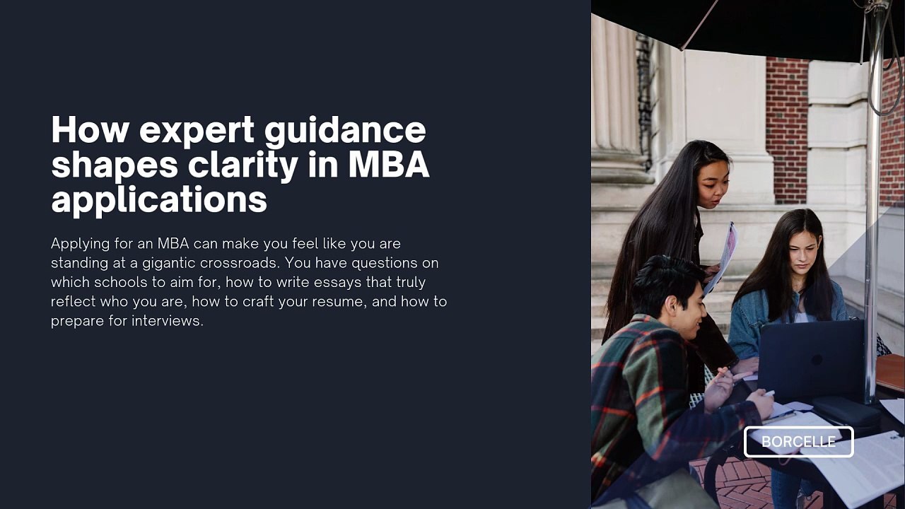 How expert guidance shapes clarity in MBA applications