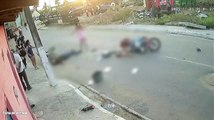 Vídeo impressionante mostra colisão frontal entre duas motos no interior de Alagoas