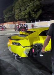 Vídeo mostra como ficou carro esportivo destruído depois de competição