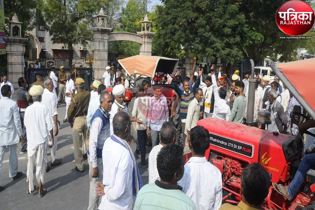 Pali News : ट्रैक्टरों से कलक्ट्रेट पहुंचे किसा...