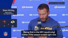 No one remembers who led the NFC in November - McVay on being the #1 seed