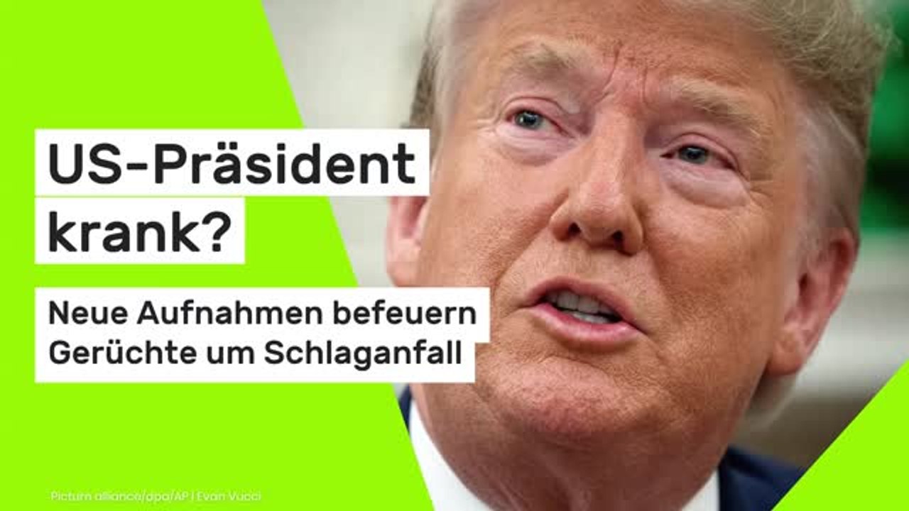 Donald Trump: US-Präsident krank? Neue Aufnahmen befeuern Gerüchte um Schlaganfall