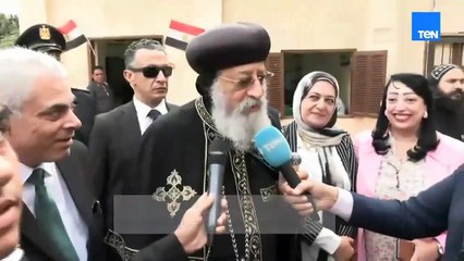 البابا تواضروس الثاني يدلي بصوته في مدرسة الشهيد امتياز كامل في انتخابات مجلس النواب 2025