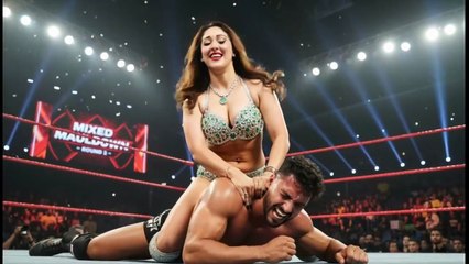 Mixed wrestling between Male and Female wrestlers (Queen of the Ring).