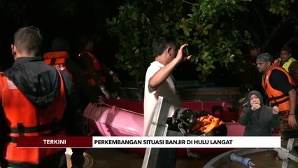 Kambing terkandas akibat banjir diselamatkan