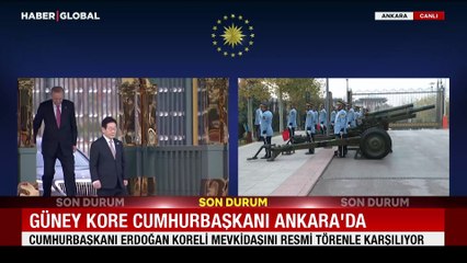 Güney Kore Cumhurbaşkanı Ankara'da: Erdoğan resmi törenle karşıladı