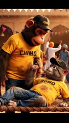 Monkey Chikki Is Tired & Asks Cat Momo for Help – Funny Animal Friendship Video