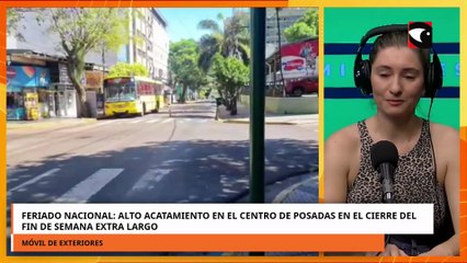 Feriado nacional Alto acatamiento en el centro de Posadas en el cierre del fin de semana extra largo