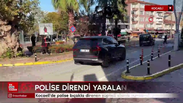 Kocaeli'de polise bıçakla direnen şüpheli silahla vurularak yakalandı
