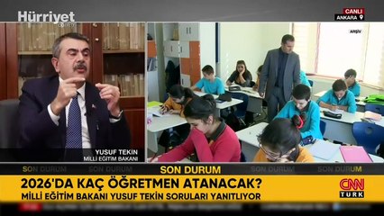Bakan Tekin ve öğretmenler CNN TÜRK'e konuk oldu