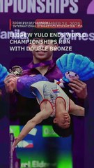 Eldrew Yulo ends junior world championships run with double bronze