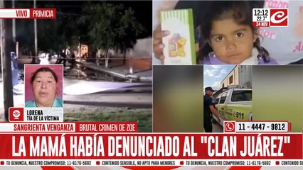 Brutal crimen de Zoe: habla la tía de la víctima