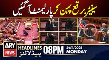 Australian senator entered Parliament wearing a burqa || ARY News 8 PM Headlines || 24th Nov 2025