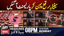 Australian senator entered Parliament wearing a burqa || ARY News 8 PM Headlines || 24th Nov 2025