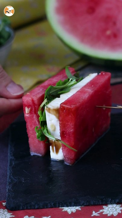 Sandwich wassermelone feta rucola, das virale rezept für den sommer!