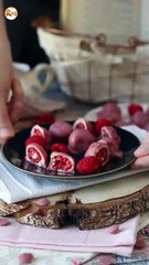 Franui-style raspberry, white chocolate and ruby chocolate bites