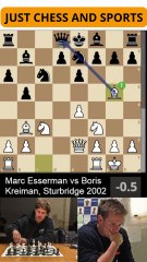 Smith-Morra Gambit: Esserman vs Kreiman, Sturbridge 2002 (variation)