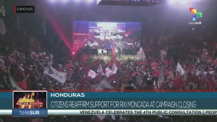 Honduras, citizens reaffirm support for Rixi Moncada at campaign closing