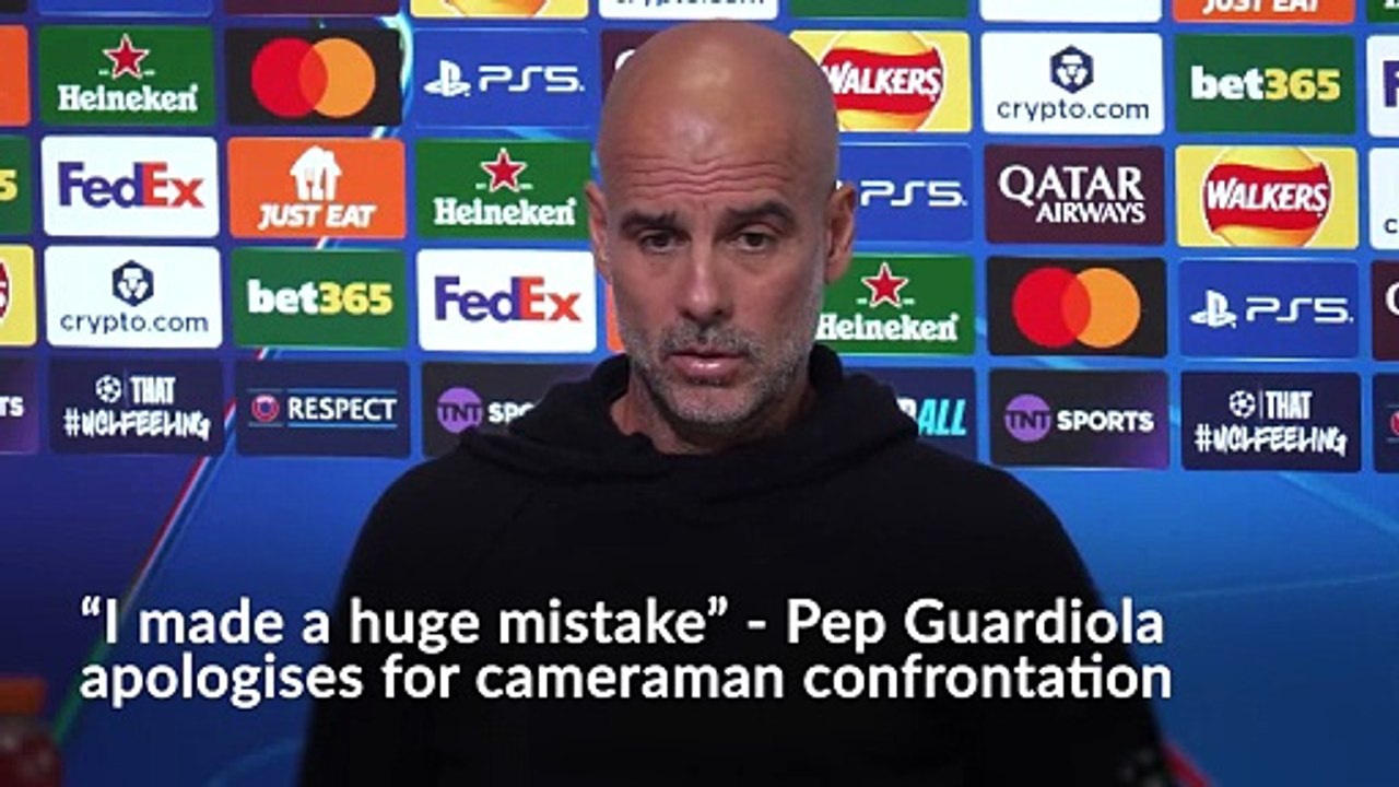 I made a huge mistake – Pep Guardiola apologises for cameraman confrontation
