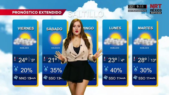 ¡Atentos al clima para este inicio de semana! 🌥️Nuestra compañera Valentina Torres nos comparte el pronóstico del tiempo para la región Centro, Sureste y Carbonífera de Coahuila, tanto para este lunes como para los días que vienen.