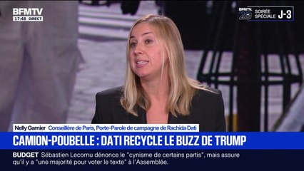 Vidéo de Rachida Dati avec les éboueurs: "Elle fait cette vidéo pour apporter des solutions aux Parisiens", explique Nelly Garnier, porte-parole de campagne de Rachida Dati