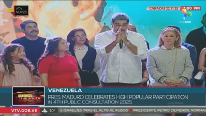 Venezuela, pres. Maduro celebrates high popular participation in 4th public consultation 2025