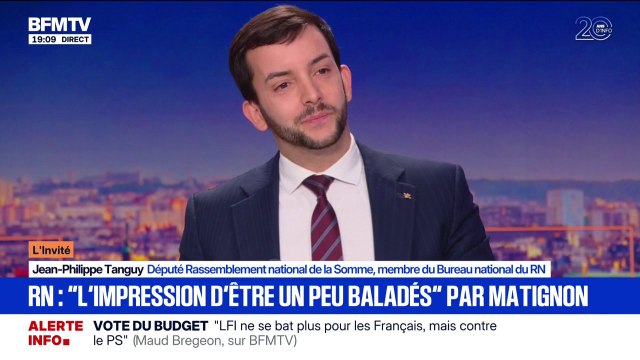 On a l'impression d'être un peu baladés : Jean-Philippe Tanguy (RN) estime qu' il y a un doute sur l'utilité d'une nouvelle réunion à Matignon sur le budget