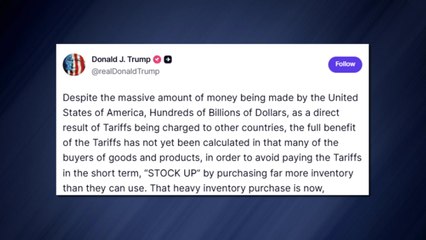 트럼프 "과잉 재고 소진되면 관세 수입 폭발적으로 증가" / YTN