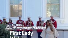 First Lady Welcomes The White House Christmas Tree