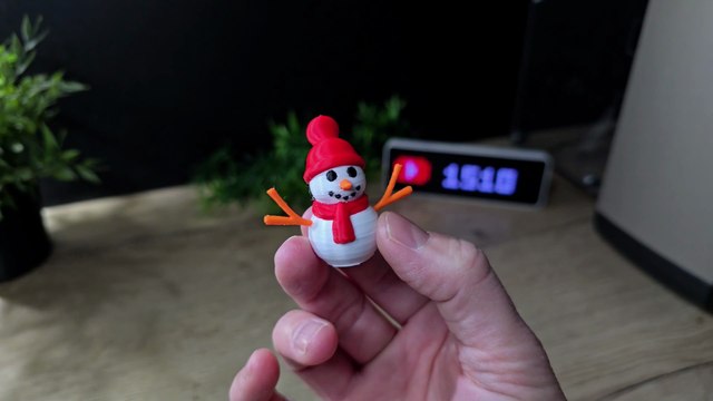 ☃ 3D Printed Snowman - Christmas 3D Print - Snowman STL - Multicolor 3D Prints