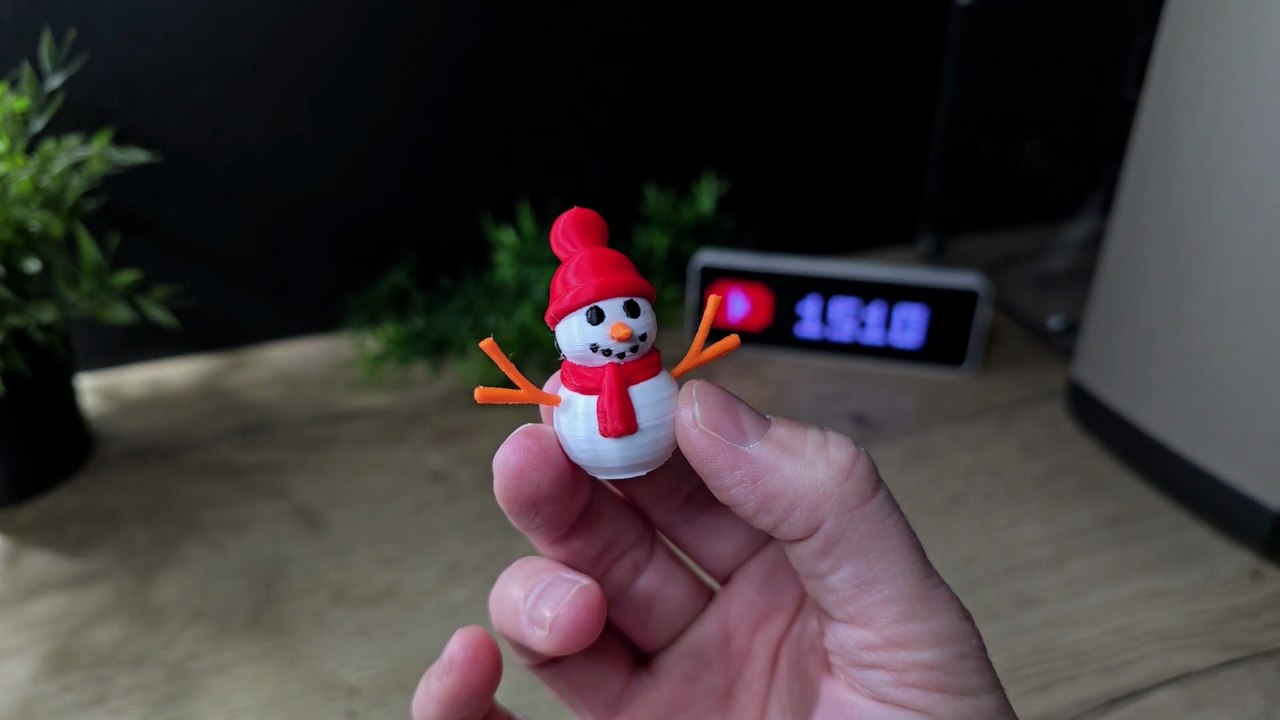 ☃ 3D Printed Snowman - Christmas 3D Print - Snowman STL - Multicolor 3D Prints
