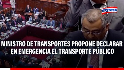 Ministro de Transportes propone declarar en emergencia el transporte público