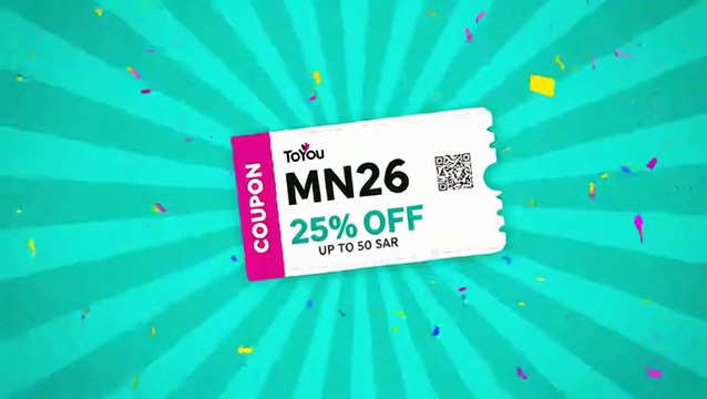 خصم 25% على ToYou! 💰 كود (MN26) لتوفير إضافي على جميع طلبات التوصيل!