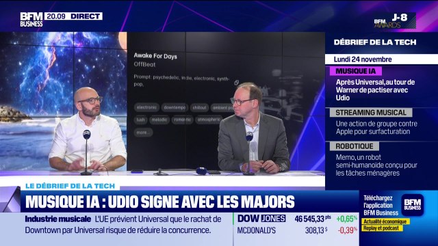 Musique IA : Udio signe avec les majors - 24/11