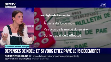 LE CHOIX D'AMÉLIE ROSIQUE - Dépenses de Noël: et si vous étiez payé le 15 décembre ?