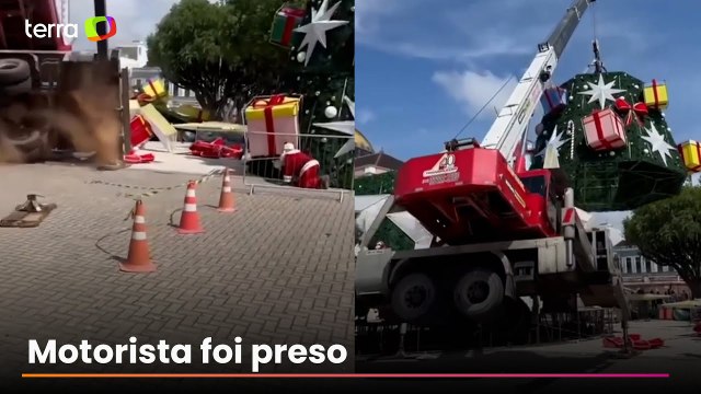 Trabalhador morre após queda de guindaste durante montagem de árvore de Natal em Manaus