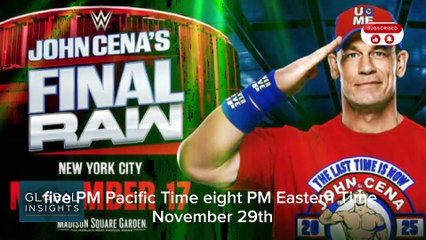 Breaking : John cena's Final WWE Raw ! Evening is to know Before farewell