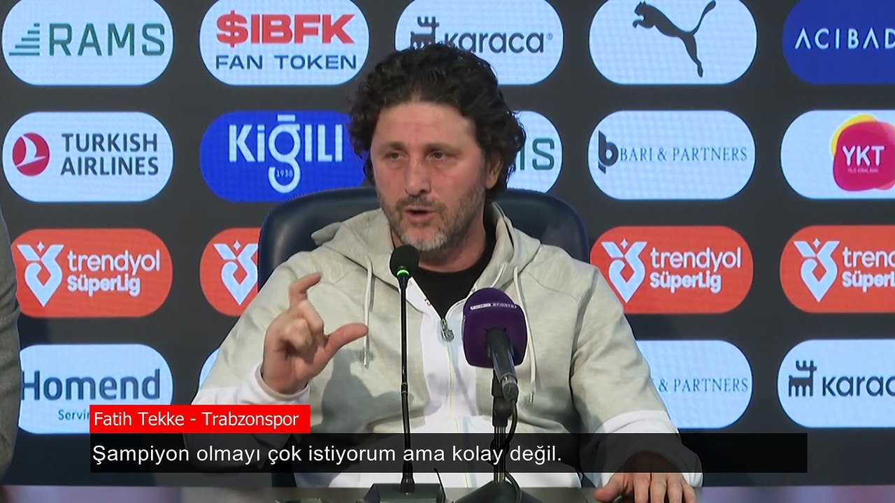 Fatih Tekke: Şampiyon olmayı çok istiyorum ama kolay değil