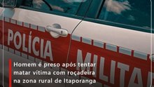Homem é preso após tentar matar vítima com roçadeira na zona rural de Itaporanga