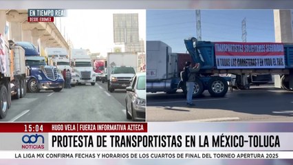 Transportistas comienzan a retirarse de la México-Toluca tras siete horas de bloqueo
