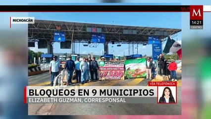 Bloqueos en 9 municipios de Michoacán por mega paro de transportistas y agricultores