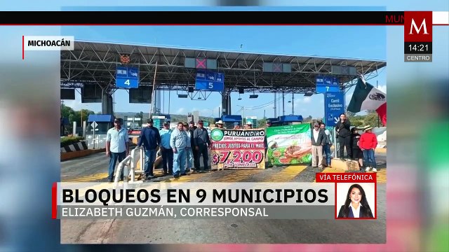 Bloqueos en 9 municipios de Michoacán por mega paro de transportistas y agricultores