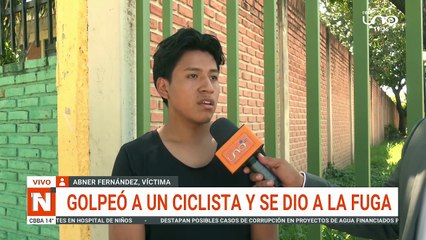 GOLPEARON A UN CICLISTA Y FUGÓ