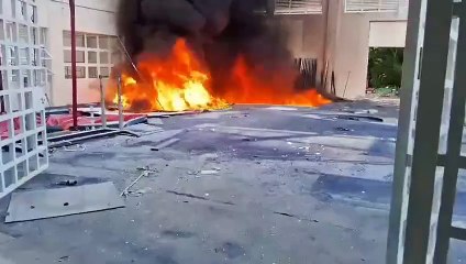 Este lunes en la tarde la fosa de entrenamiento del pabellón de gimnasia en el Parque del Este sufrió un incendio