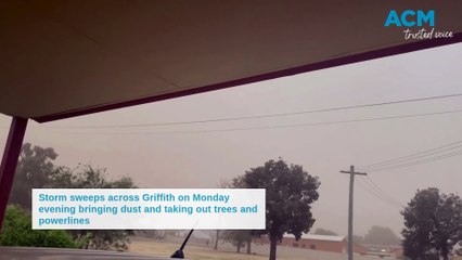 Storm sweeps across Griffith bringing down trees and powerlines